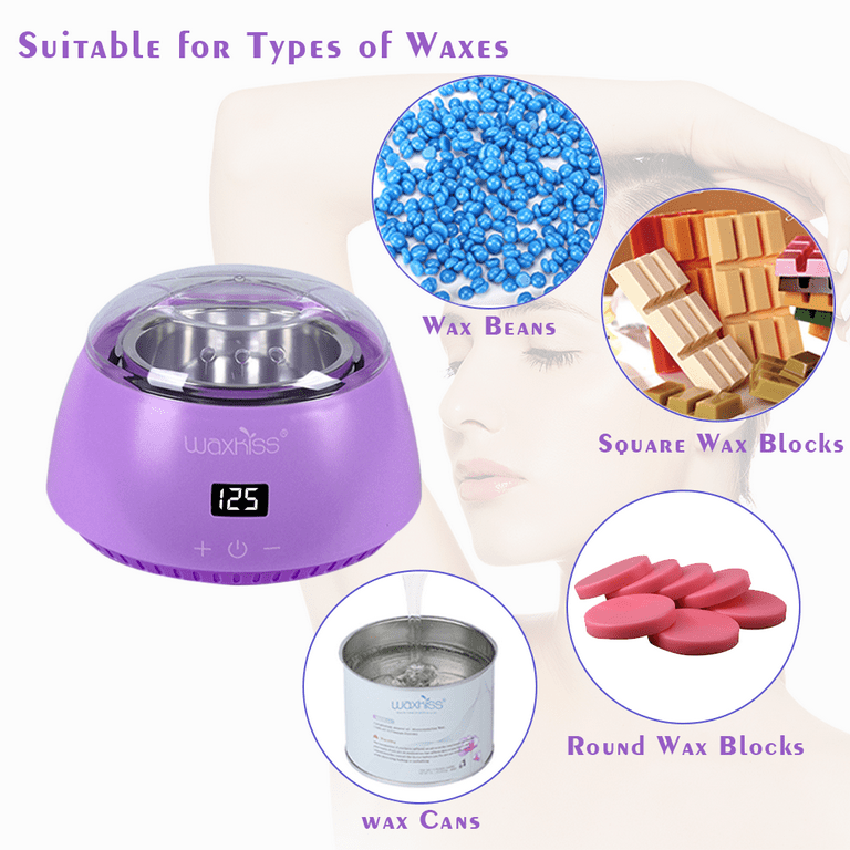 waxkiss Wax Warmer, Digital Wax Warmer for Professional Hair Removal with  See-Through Lid and 14oz Wax Pot
