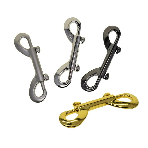 Metal Double Ended Bolt Snap Hook Marine Grade Double End Clip Diving Clips  Key Holder Security 4 pieces 