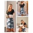 thumbnail image 3 of Ekouaer Nursing Dress Patchwork Knee Length Dress, 3 of 6