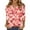 Light Pink, variant on KDDYLITQ Valentine Tops for Women V Neck 3/4 Sleeve Shirts Love Heart Graphic Button Down Blouses Spring Gift T-Shirts Hot Pink S