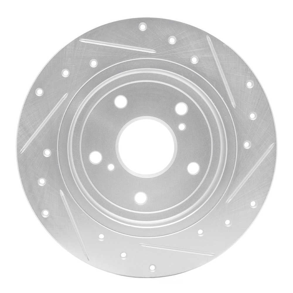 Dynamic Friction Company 631-01005L DFC Brake Rotor - Drilled And Slotted - Silver