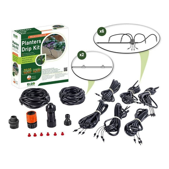 Kit d'irrigation goutte à goutte Elgo ISpike pour 24 pots ou 6 jardinières