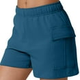 thumbnail image 4 of Up to 65% Off Gym Shorts Women, Casual Shorts With Drawstring Elastic Waist And Side Pockets Short Sports Pants Navy 2XL, 4 of 8