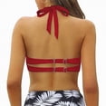 thumbnail image 5 of UAYOTSE Women Elastic Swimwear Tops Underwire Full Coverage Bikini Top Push Up Swim Crop Top Tie Back Bathing Suit Tops,Sizes M, 5 of 9