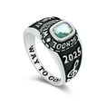 thumbnail image 3 of Mementos PJM Customized Small Women's Class Ring 10kt White Gold for High School and College, 3 of 6