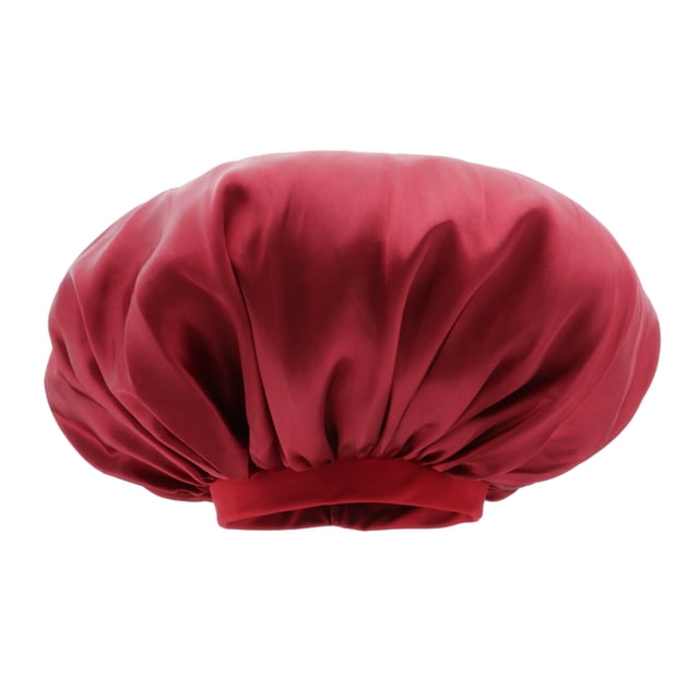 Gorro de seda satinado transpirable para dormir Colcomx Vino rojo Gorro de dormir nocturno