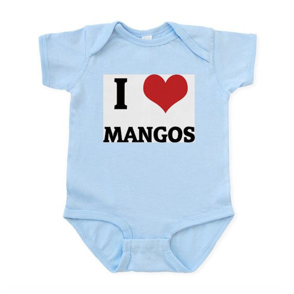 CafePress - I Love Mangos Infant Creeper - Baby Light Bodysuit, Size Newborn - 24 Months