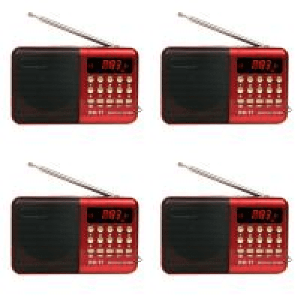 K11 Mini Radio Portátil Mano Digital FM Reproductor MP3 Dispositivos Altavoz Rojo