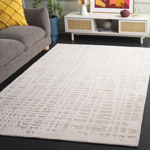 Safavieh Ebony Anabelle Geometric Area Rug, Ivory/Gray, 6' x 6' Square