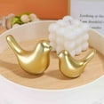 thumbnail image 3 of quanjun Gold Small Birds Statues Home Decor Modern Style Figurine Decorative,Ornaments for Shelf Bookshelf Coffee Table Home Living Room Bedroom Office Desktop Cabinets Decoration, 3 of 8