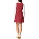 thumbnail image 3 of Vestido Tweed INSPIRE CHIC sin mangas con cuello cuadrado y botones, vestido tipo pinafore A-Line para mujer, L Rojo Oscuro, 3 of 6