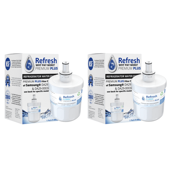 Refresh NS-53 Premium Plus R-0003 Replacement for Samsung Aqua-Pure Plus DA29-00003G Refrigerator Water Filter, 2-Pack