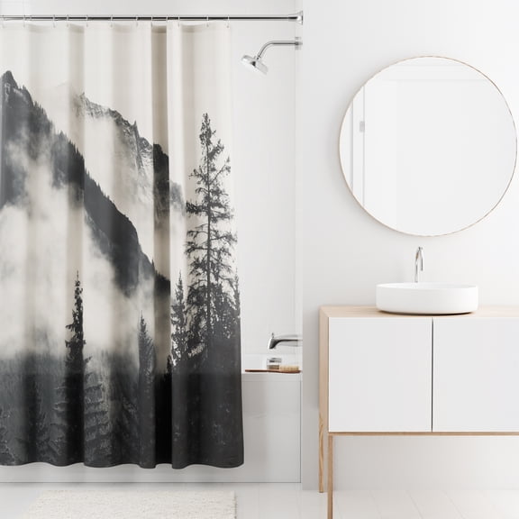 Mainstays Sierra Decorative Fabric Shower Curtain