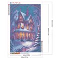 thumbnail image 2 of Pintura de diamante 5D DIY, taladro redondo completo, Castillo de nieve, decoración del hogar, arte artesanal, 40x60cm, 2 of 9