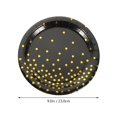 thumbnail image 2 of LEEYNEER Black Paper Plates for Party Use Sturdy Disposable Tableware Suitable for Daily and Party Use 9 inch, 2 of 8
