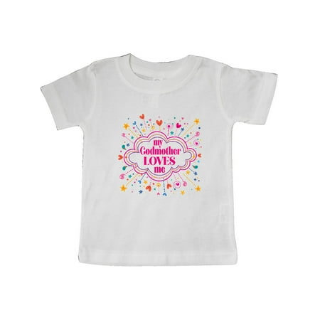 

Inktastic My Godmother Loves Me Baby Girl Gift Baby Girl T-Shirt