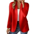 thumbnail image 2 of Pyhlmscde Women Cardigan Sweater Chunky Jacket Coat Fall Outwear Trendy Outfits, Business Casual Outfits for Women, Suit Jackets for Women, Women's Blazers & Suit Jackets Red2 XL, 2 of 6