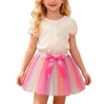 thumbnail image 2 of LYHaoo Girls Star Tutu Skirt With Rainbow Sequin Trim And Mesh Layer For Dance Performance Party Play Dress Up Girls Cute Skirt,Sizes 9-11 Years, 2 of 6
