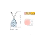 thumbnail image 3 of Angara Natural Aquamarine Pendant Necklace for Women in 14K White Gold (Size-7x5mm) - March Birthstone Jewelry | Pear Aquamarine Pendant, 3 of 8