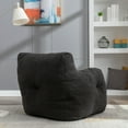 thumbnail image 4 of Mieres  Faux Fur Fabric Bean Bag Chair, Floor Sofa For Living Room, Bedroom Lazy Sofa Dark Espresso, 4 of 5