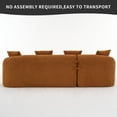thumbnail image 6 of Full Compression Sponge L-Shape Sectional Sofa with Curved Chaise, Modular Chenille Couch, 30D High-Density for Apartment Living Room900 Lbs. (Orange), 6 of 11