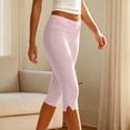 thumbnail image 5 of UKHCCC Women's High Waisted Slim Fit Flared Capri Pants Cuffed Flare Casual Cotton Stretchy Summer Office Travel Cropped S-L, 5 of 6