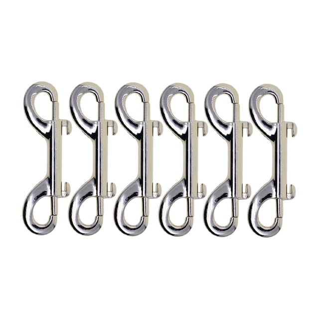 Advancent 6 piezas de broches de perno reutilizables desmontables de alta resistencia gancho de cierre de doble cabeza cuerda para interiores y exteriores Artesanía Plata Advancent HA011195-01