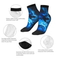 thumbnail image 3 of Goofa Blue Fire Cool Wolf Pattern Non Slip Socks with Grips for Elderly, Crew Socks Yoga Hospital Socks Cushioned Sole Gripper Socks for Men Women, 3 of 5