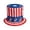 A, variant on Noothes 4th of July Hat Patriotic Tall Top Hat American Flag Style Independence Day Party Decoration Accessory