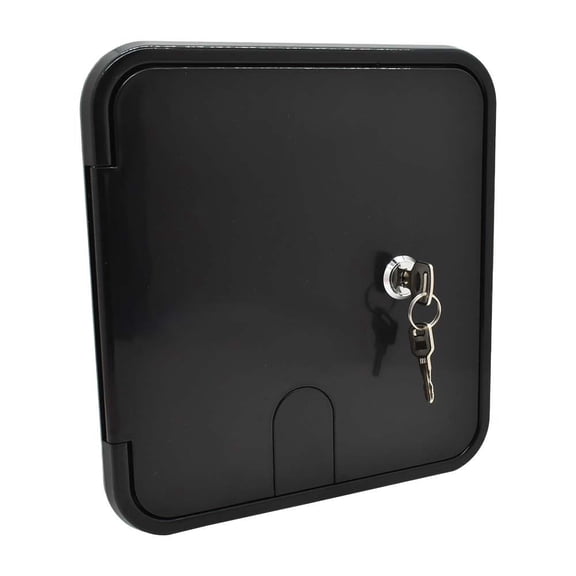Superior Electric RVA1581 Electric Cable Hatch with Key Lock for 30/50 Amp Cords - Black