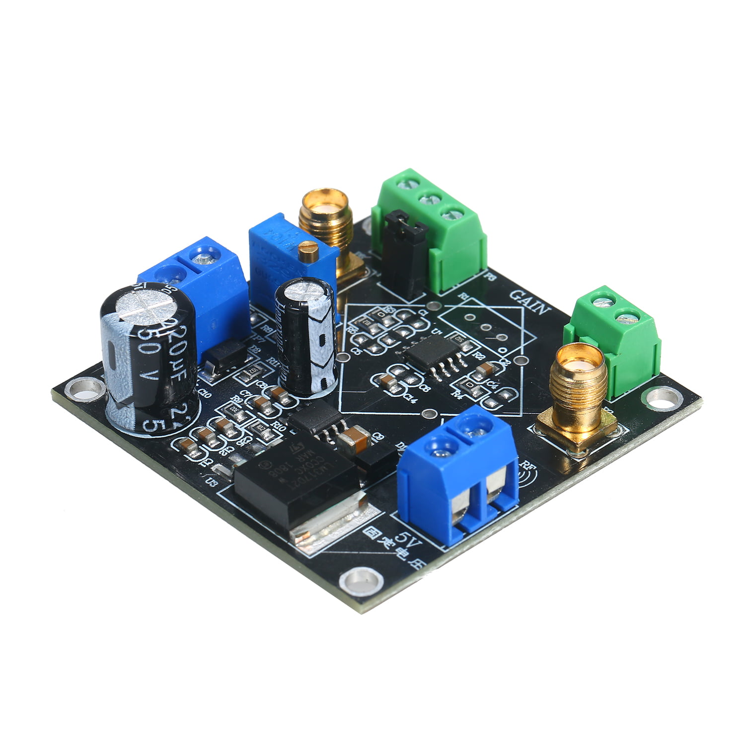 Yorten Programmable Instrument Amplifier Voltage Amplifier Module Adjustable Single Supply Single Ended/Differential MV Microvolt Signal