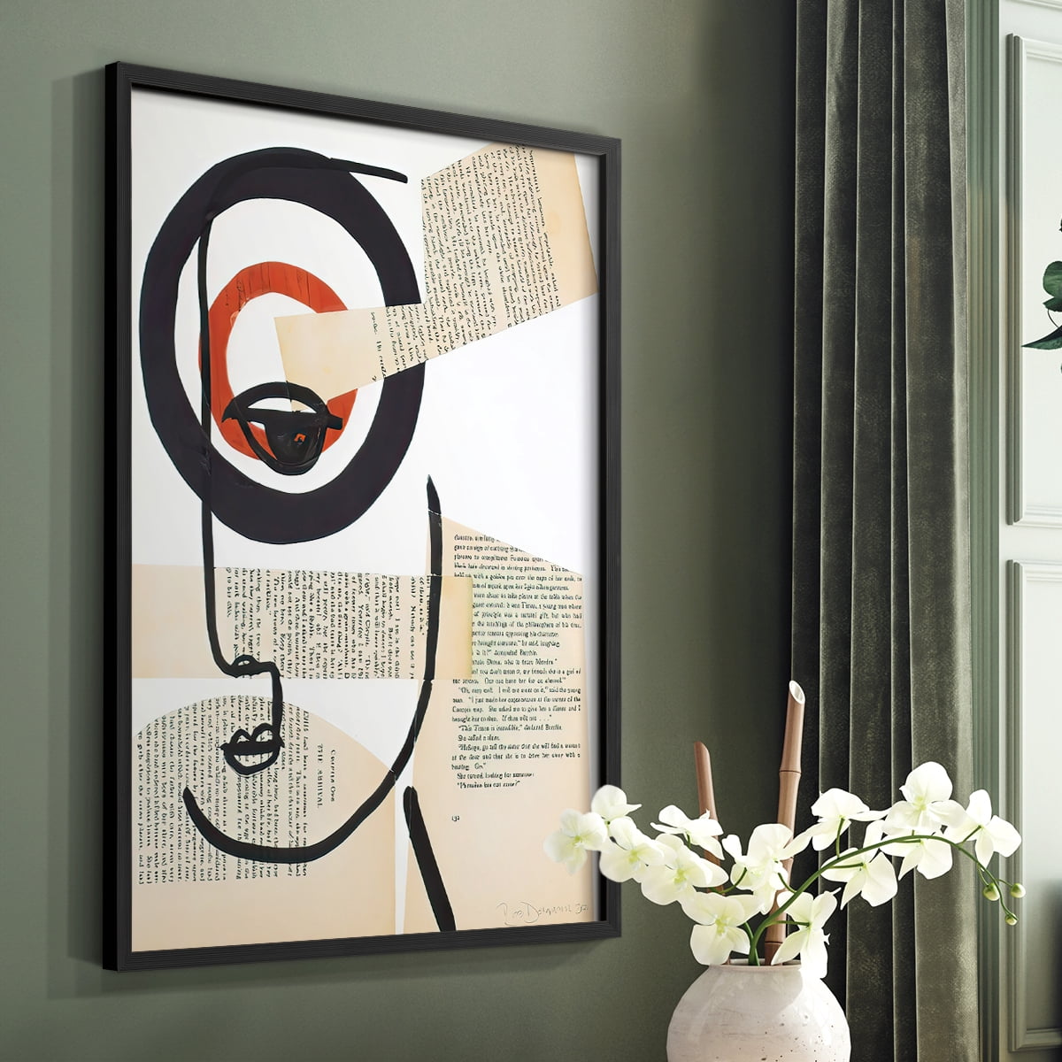 Faces of A Century I in Paper Solid Wood 16 x 20 Framed Print