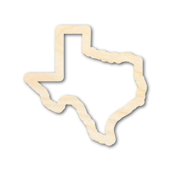 Unfinished Wood Texas Outline Shape 10" / 1/4"