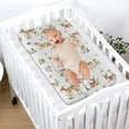 thumbnail image 4 of Deer Mushroom Forest Baby Changing Pad Covers for Boy Girl 32''x 16'' Woodland Animals Flowers Leaves Fitted Changing Pad Sheets Soft Breathable Nursery Baby Diaper Changing Table Mats, 4 of 6