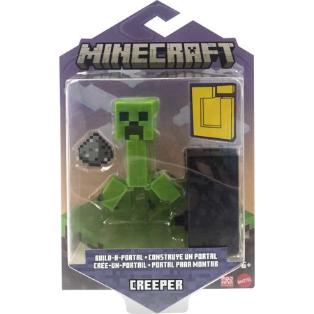 Minecraft Creeper Action Figure 3.25-In with 1 Build-A-Portal Piece & 1 Accessory