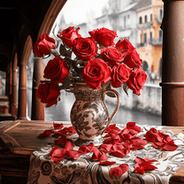 Paint by Number DIY Paint by Numbers Kit for Kids & Adults Beginner DIY Acrylic Painting Kits, 16x20 inch Christmas gifts（Roses）