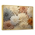 thumbnail image 2 of Designart "Minimalist Beige And White Mums Painting I" Mums Floater Framed Canvas Wall Art, 2 of 5