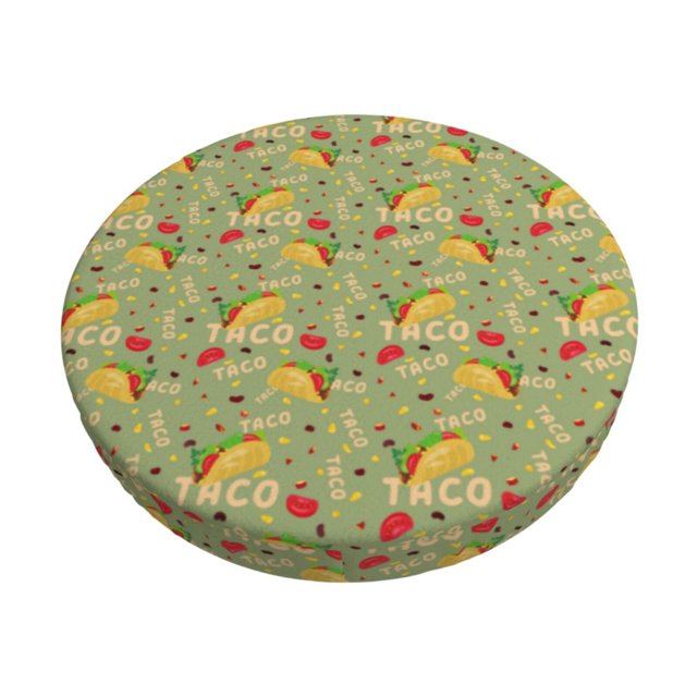 Balery Taco Fundas de asiento para taburete de bar redondo de tela de terciopelo ajustables que protegen de arañazos y manchas para sillas de 14 a 17 pulgadas.-12 inch