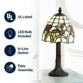 thumbnail image 3 of JONATHAN Y Hummingbird Tiffany-Style 12" LED Table Lamp, Bronze, JYL8014A, 3 of 6