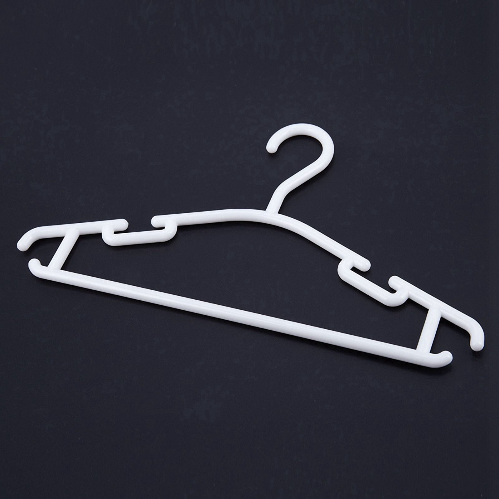 WHITE - Pack of 30 Pieces Hanger Non- Hangers for Children's Clothes PP Hangers for Baby or Child 27 x 15 cm