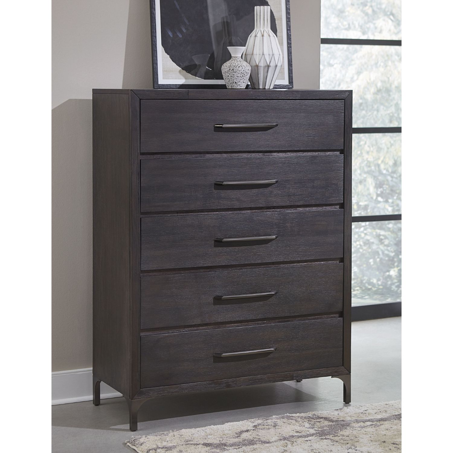 Modus Hearst 9 Drawer Solid Wood Dresser in Sahara Tan - image 5 of 5