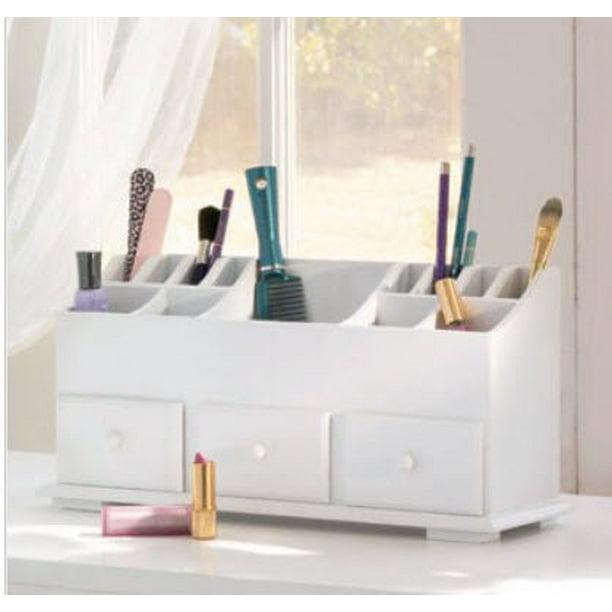 1 X Vanity n Beauty Organizer with Drawers & Storage in White Walmart