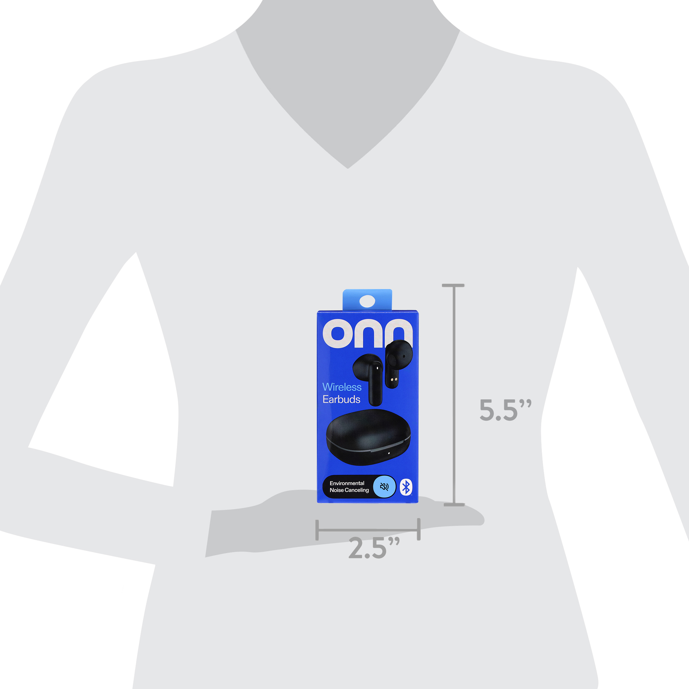 Audífonos Bluetooth onn Mini Sticks Negros con Cancelación de Ruido Ambiental 5
