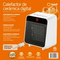 Soleil Electric Digital Ceramic Heater 1500W Indoor White PTC916W