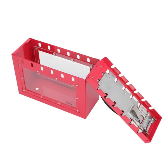Lockout Tagout Group Lock Box, Improve Work Efficiency Dust Proof Impact Resistance Safety Padlock Box Safe for Factory Floor
