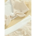 thumbnail image 5 of Bagilaanoe Toddler Baby Girls Swimsuits 2 Piece Bikinis Set Butterfly Short Sleeve Tops + Shorts 3M 6M 12M 18M 24M 3T Kids Swimwear Bathing Suit Beachwear, 5 of 8