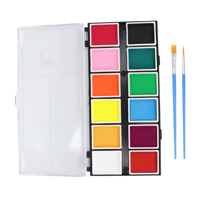 Kit De Pintura Facial, Grado Cosmético, 12 Colores, Secado Rápido, Fácil Limpieza, Pintura Artesanal, Material De Pasta De 120g/4,2 Oz, Pintura Para La Piel