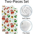 thumbnail image 2 of GZHJMY Fingertip Hand Towels, 2 Pack Pcs Snowflakes Owls and Gifts Absorbent Face Bath Towels for Bathroom Kitchen, 30"x15", 2 of 6