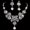 White, variant on 2Pcs Wedding Party Necklace Earring Set Flower Water Drop Necklace Jewelry S WY4-White