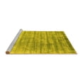 thumbnail image 2 of Ahgly Company Machine Washable Indoor Rectangle Abstract Yellow Contemporary Area Rugs, 4' x 6', 2 of 4